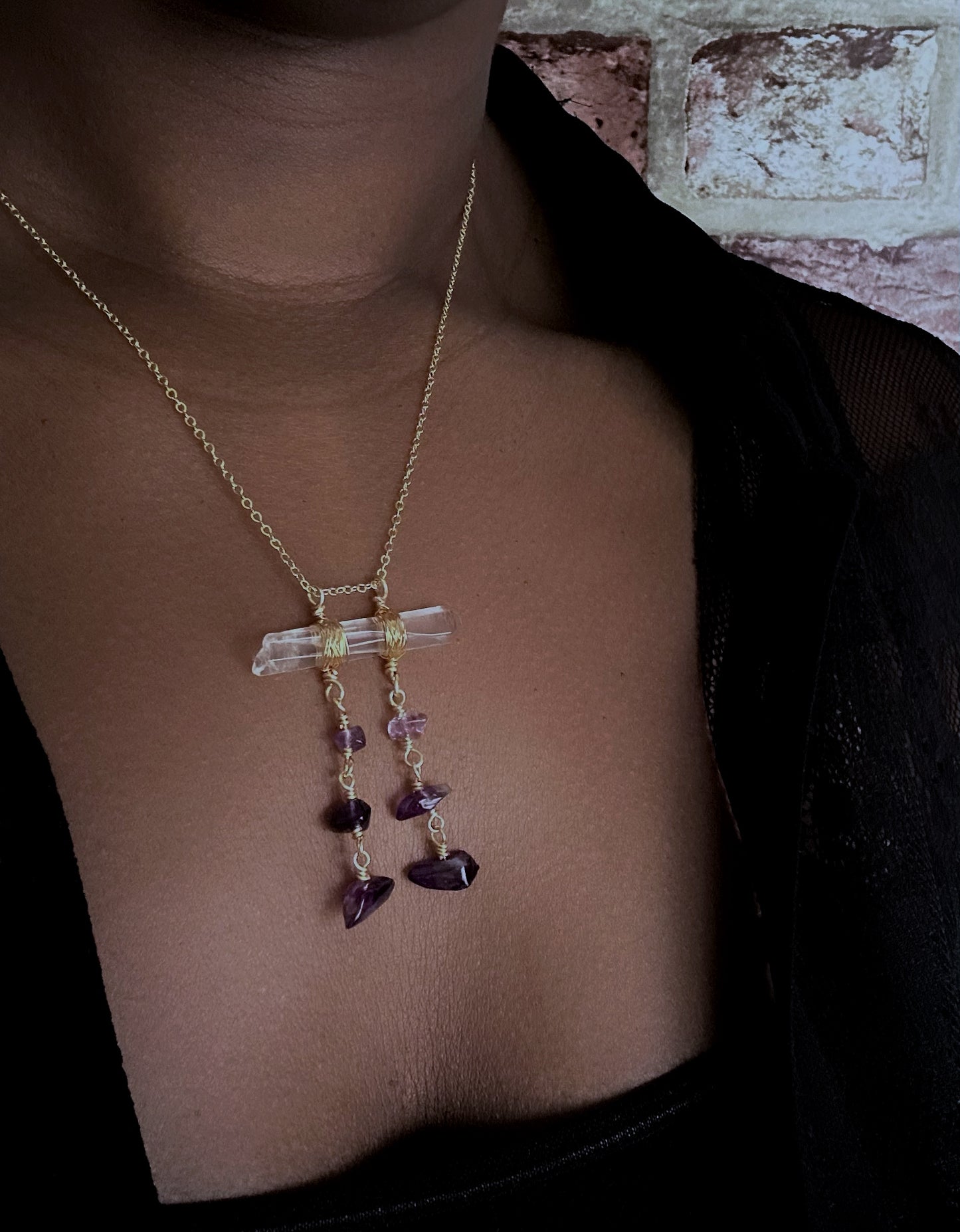 Bluem Amethyst Pendant Necklace