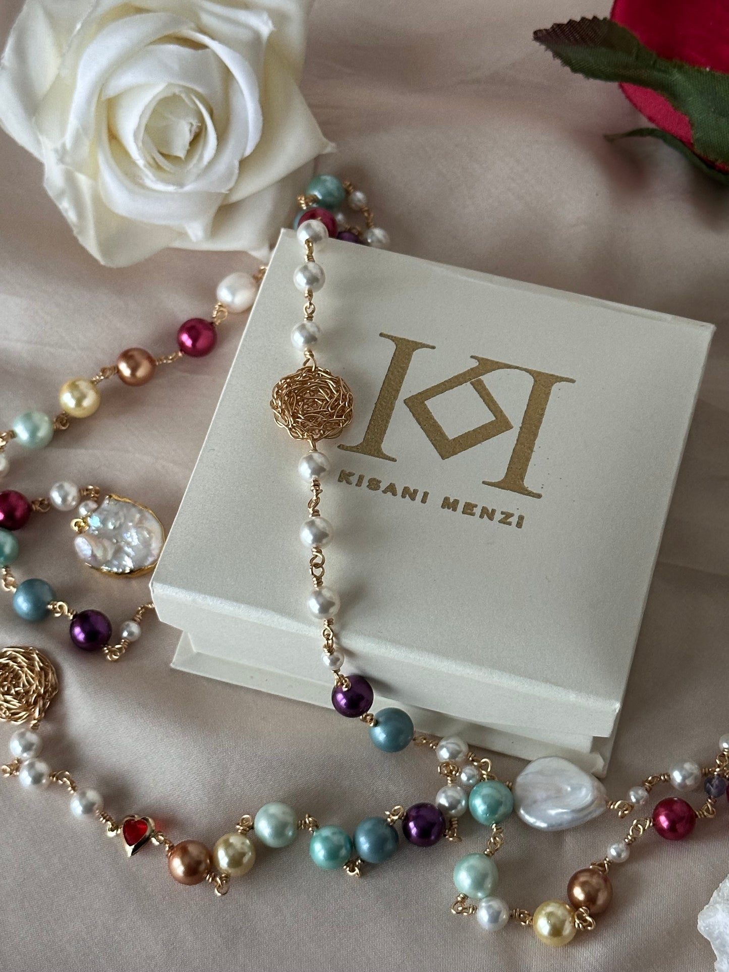 Starlette ~ Cosmic Medallion ~ Pearl Necklace