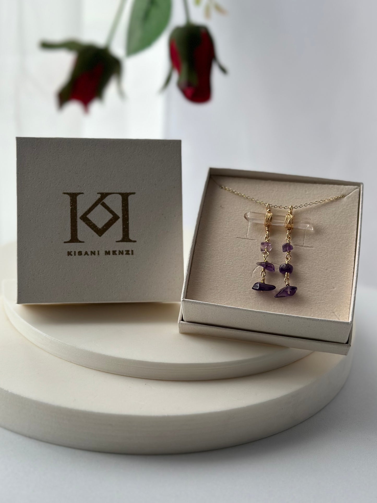 Bluem Amethyst Pendant Necklace