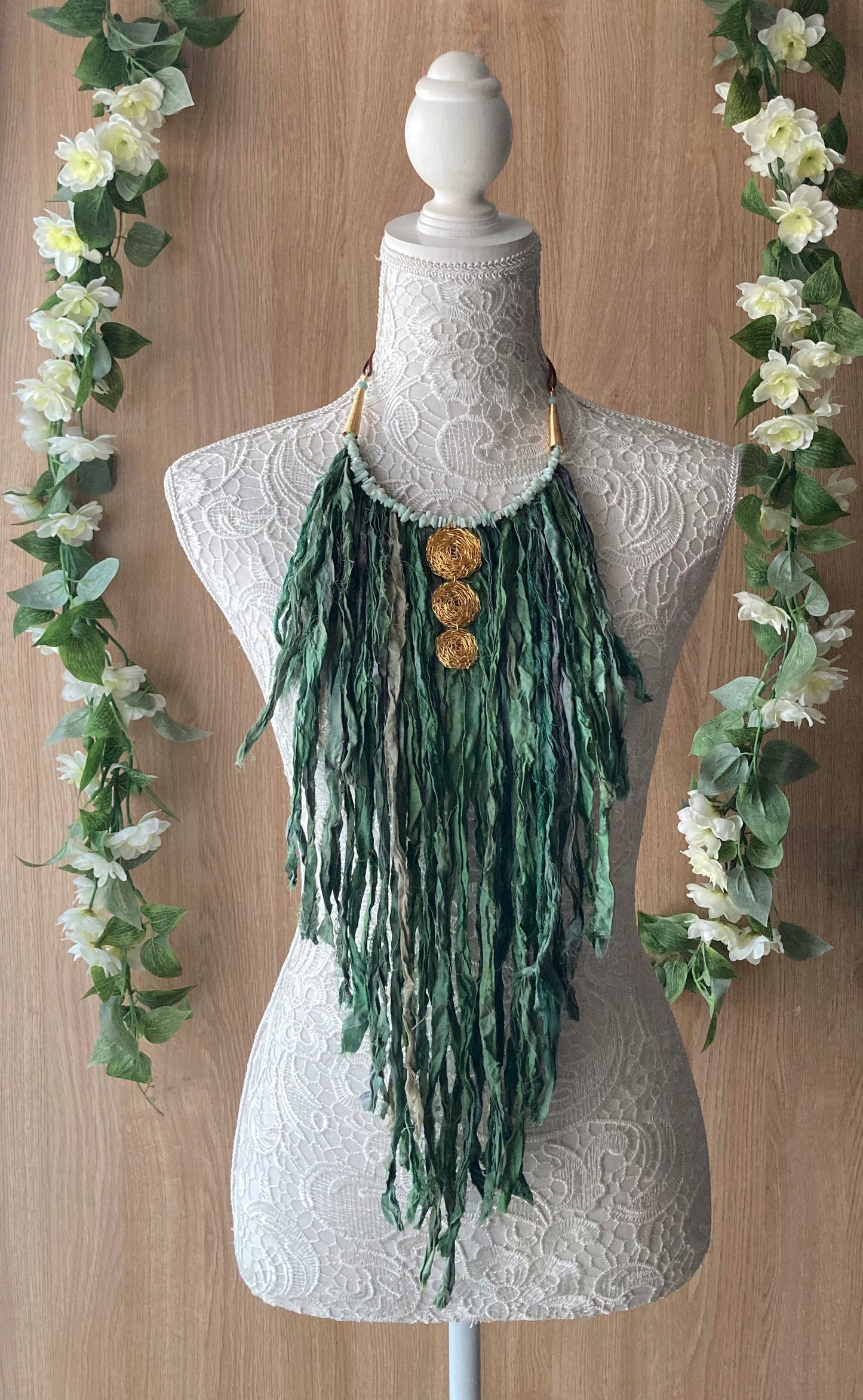 Ala - Silk Fringe Statement Necklace