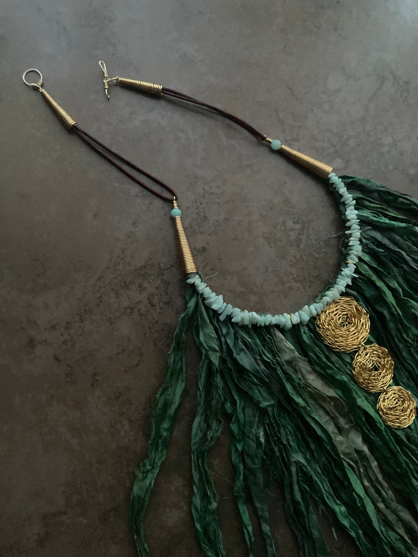Ala - Silk Fringe Statement Necklace