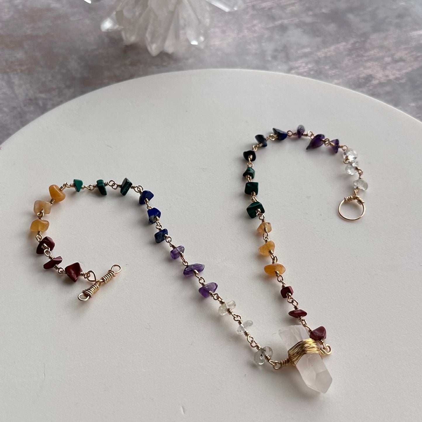 Talmar - Rainbow Chakra Gemstone Pendant Necklace