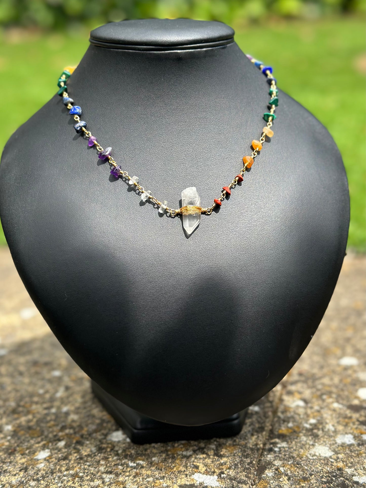 Talmar - Rainbow Chakra Gemstone Pendant Necklace