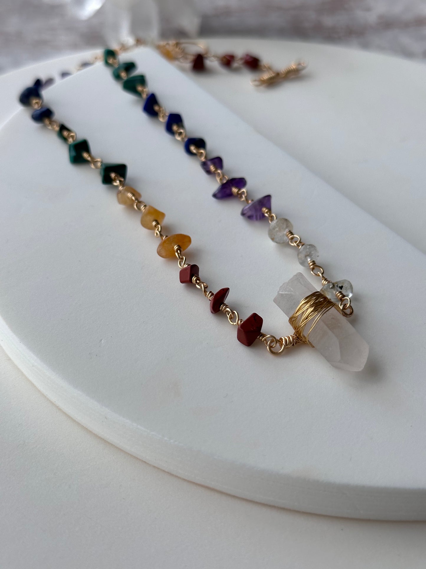 Talmar - Rainbow Chakra Gemstone Pendant Necklace