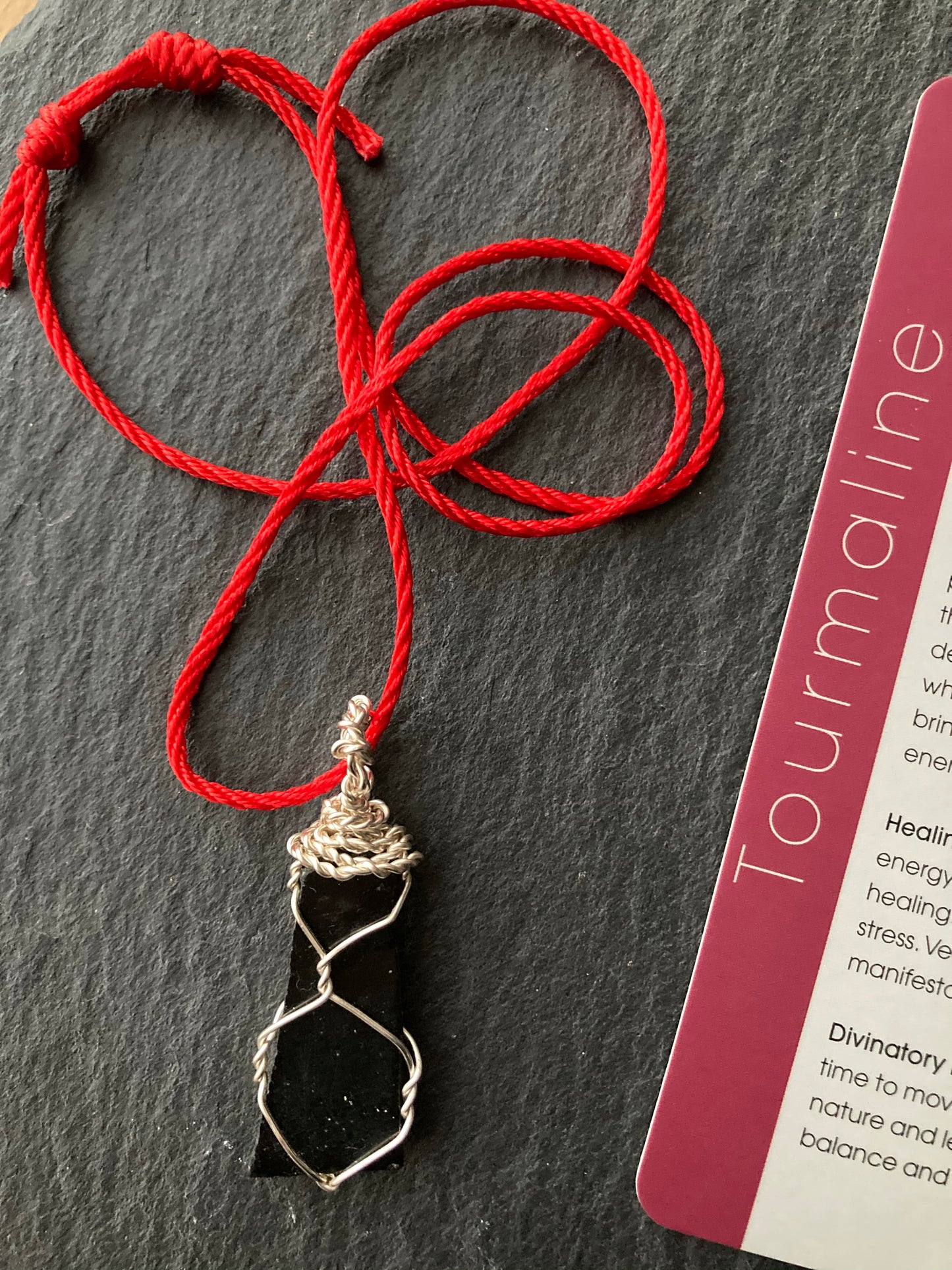 Black Tourmaline Wire Wrapped Pendant