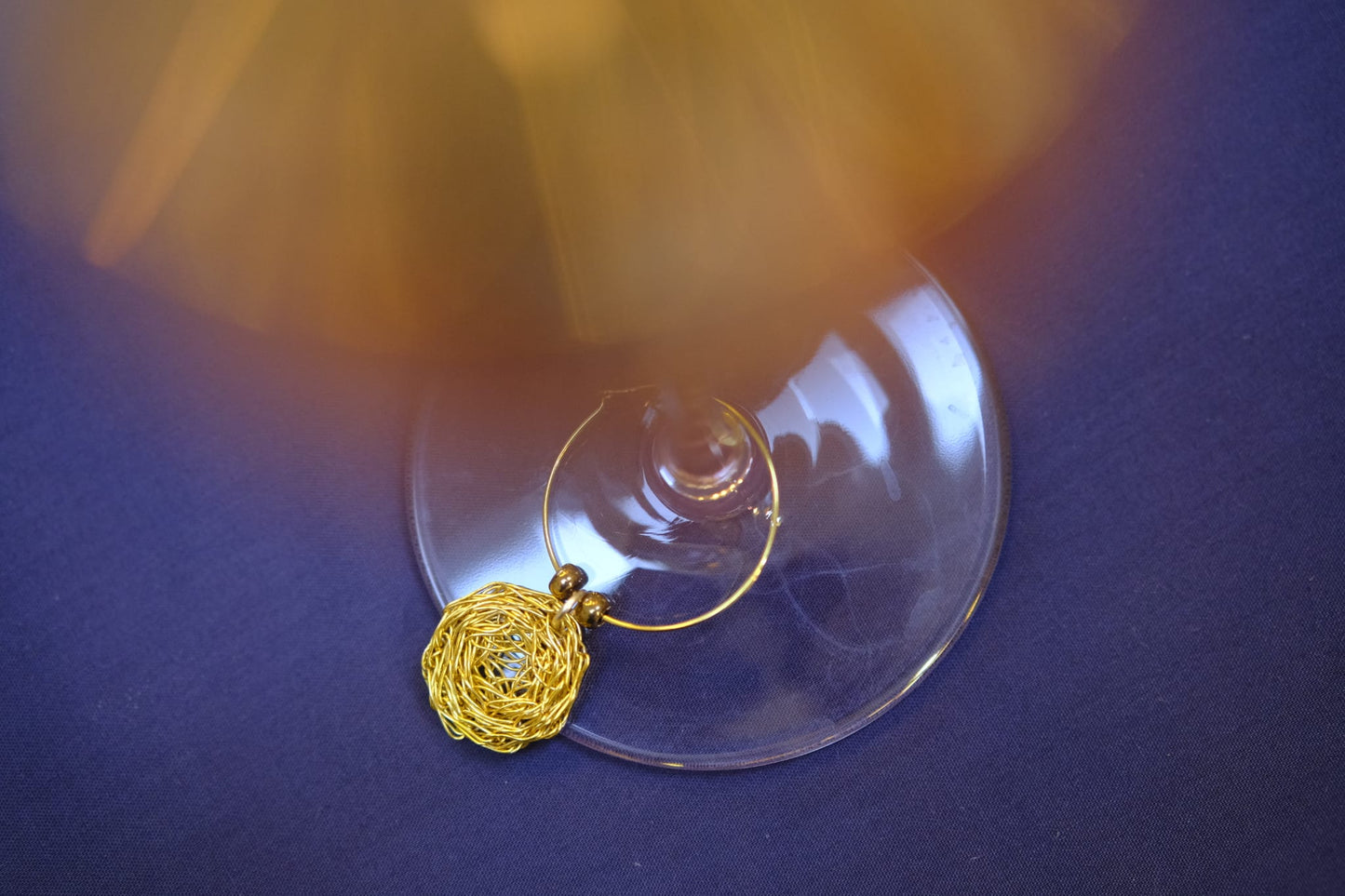 Cosmic Medallion Gemstone, Wine Glass Charms