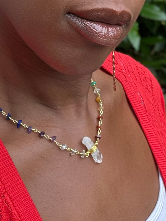 Talmar - Rainbow Chakra Gemstone Pendant Necklace